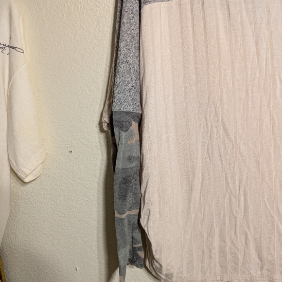 Haptics By Holly Harper Gray and Cream Women's Top Pre-owned Size 2xl - Picture 4 of 7